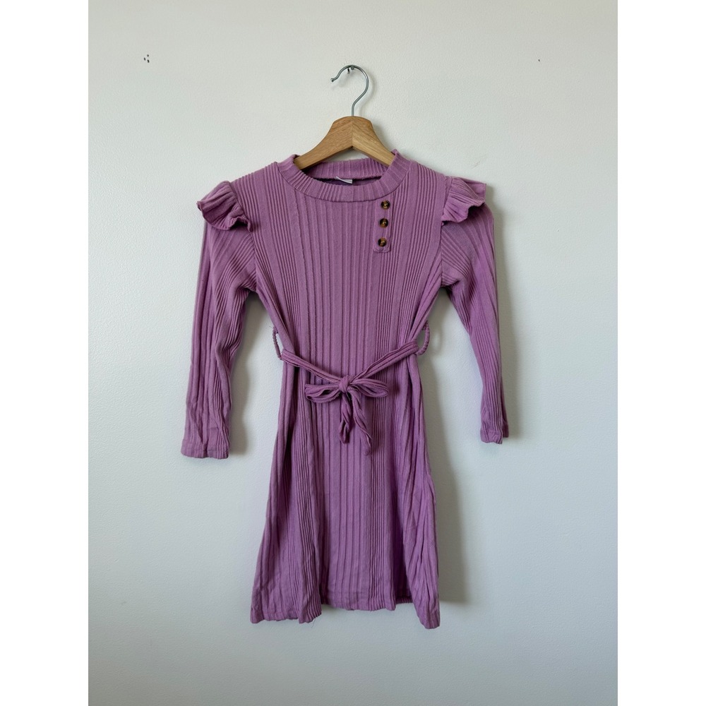 Girls Purple Knit Dress – Size 6 Years – NWOT - Picture 1 of 3
